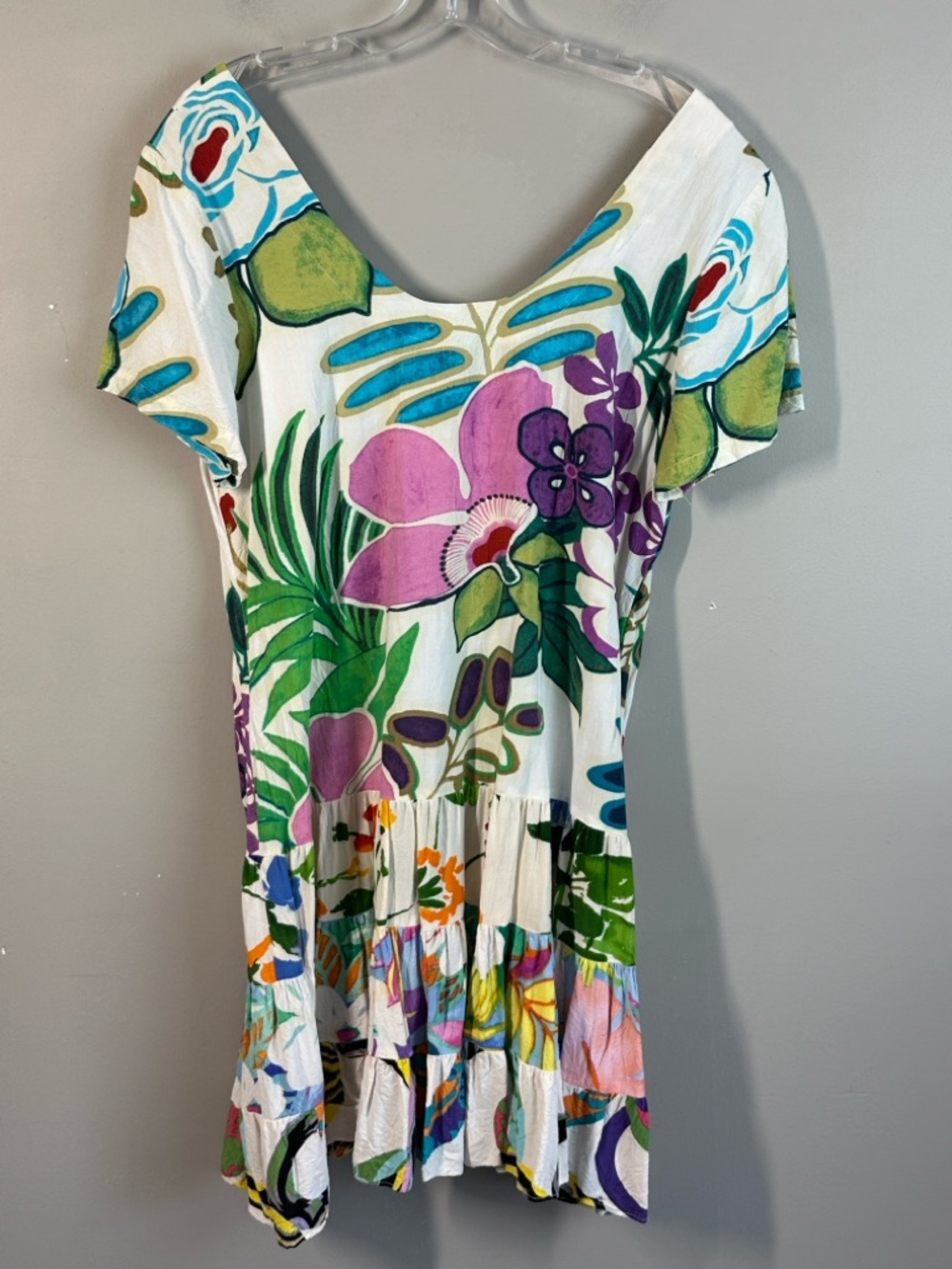 Jams World Hattie Lotus Moon Hawaiian Floral Vintage Dress Size M